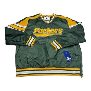 Starter Green Bay Packers Jacket Men XXL Pullover Windbreaker Retro NFL Football